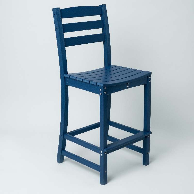 Hög Adirondack -stol med blå färg
